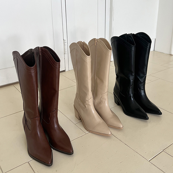 Standard Middle Heel Western Boots