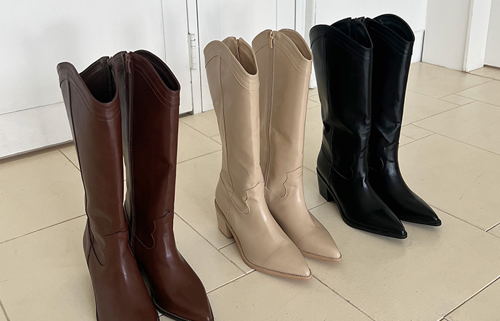 Standard Middle Heel Western Boots