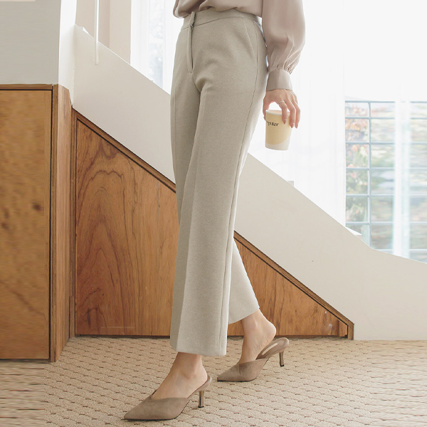 Cozy Peach Napping Half High-waist Slacks