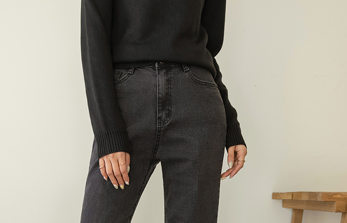 Cover Boot-Cut Line napping lining Denim Pants