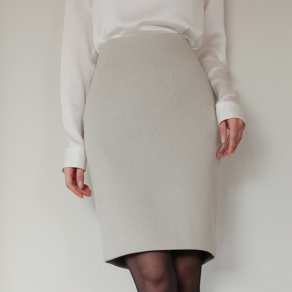 Thick a small check High-Waist H-line Skirt