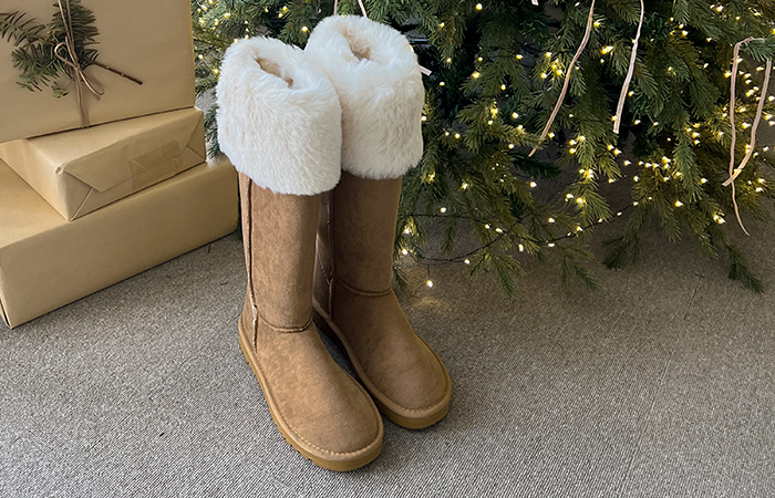 Warm Button Point High Ugg Boots