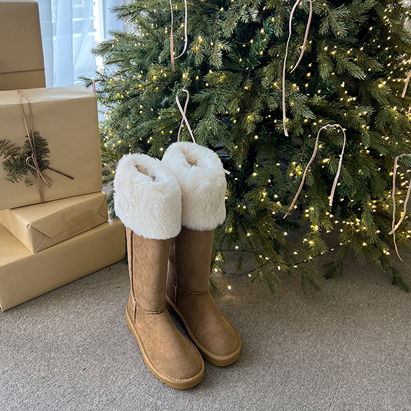 Warm Button Point High Ugg Boots