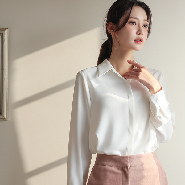 Thick Basic Collar Hidden Blouse Ⅱ