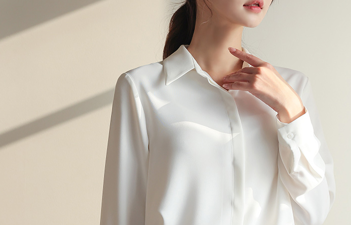 Thick Basic Collar Hidden Blouse Ⅱ