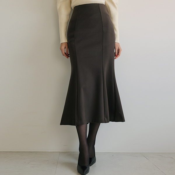 Winter Slim Mermaid Long Skirt (napping lining)