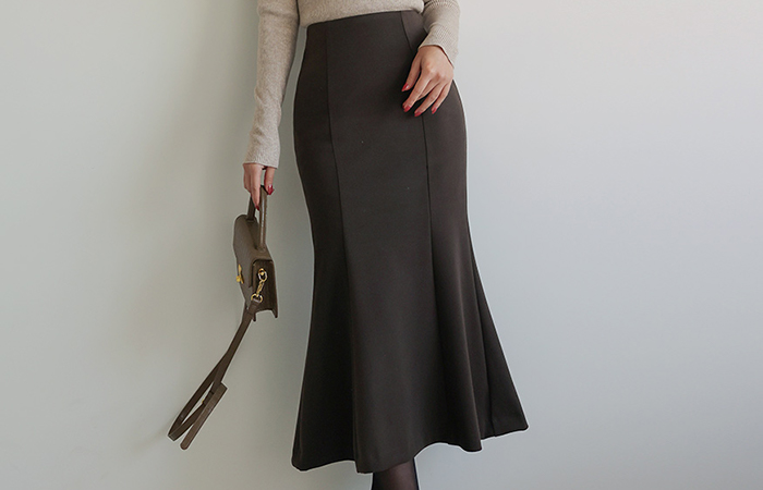 Winter Slim Mermaid Long Skirt (napping lining)