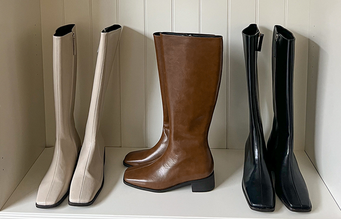 Cowhide Standard Fit Long Boots