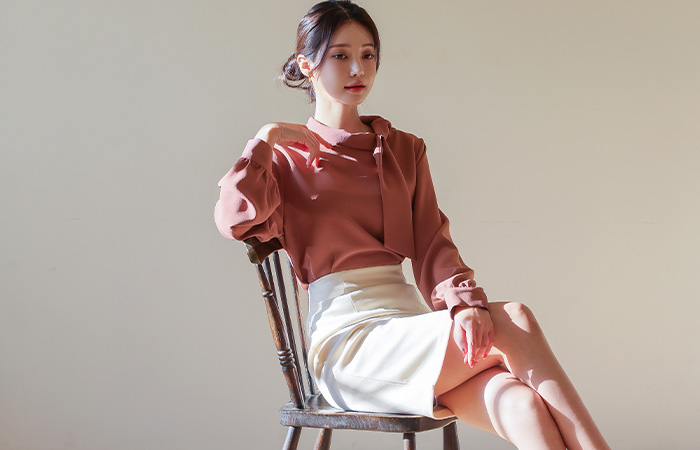 Cozy High-Waist Midi Span Skirt