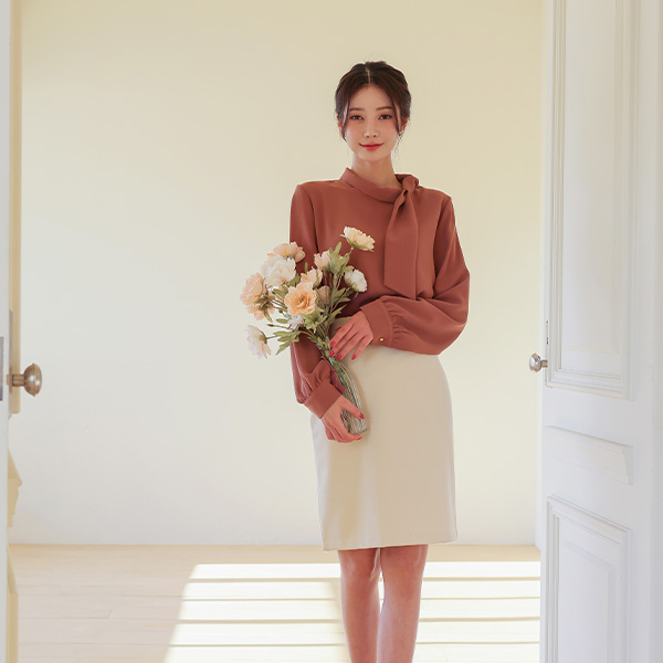 Cozy High-Waist Midi Span Skirt