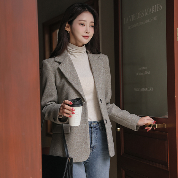 Modern Standard Fit Two button Wool Jacket