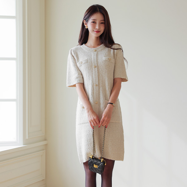 Romantic Alpaca Wool Knit Dress