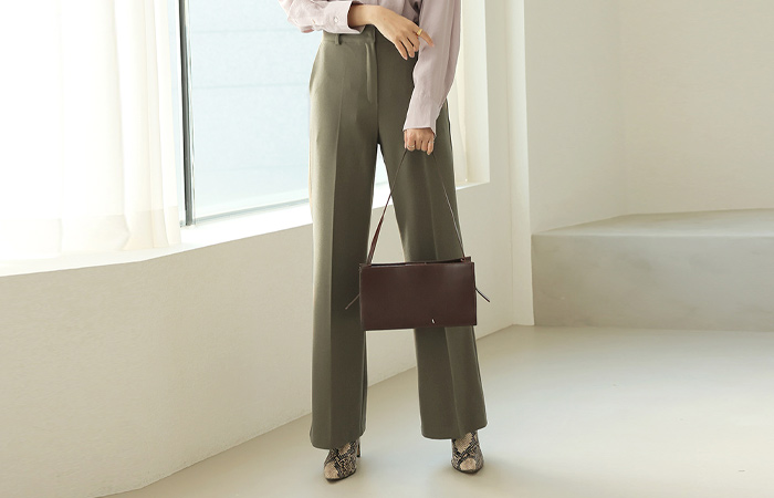 Long-legged High-Waist Winter Wool Slacks