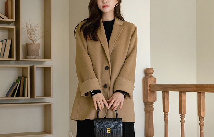 Autumn Style Hand-Made loose fit Wool Jacket