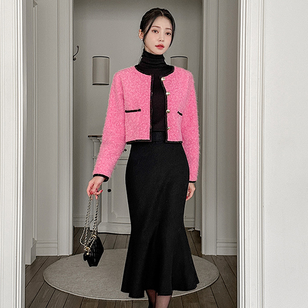 Daily Banding Mermaid Long Knit Skirt