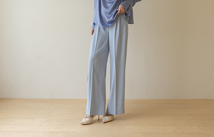 Elegance Side Zipper Wide Slacks (Spring)