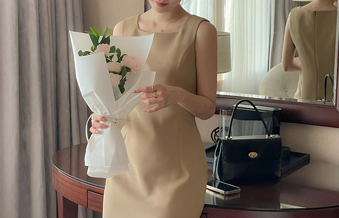 Modern Style ODE Layering Two-piece Sleeveless shirts Dress