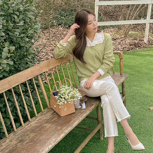 Daily Mood Semi- Boot-Cut Tight Cotton Pants Ⅱ