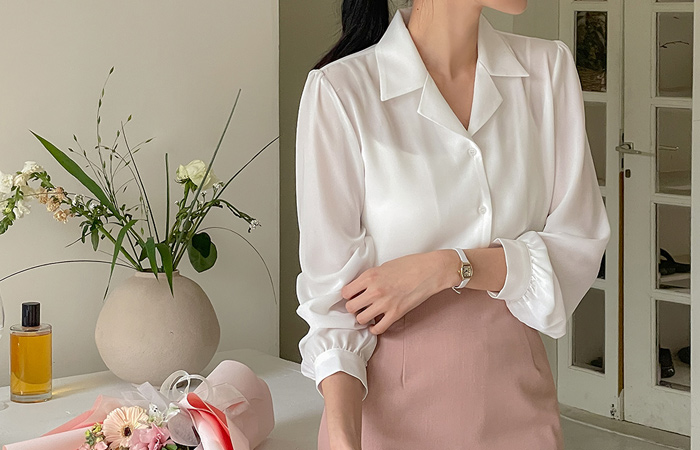 Basic Tailored Collar Blouse