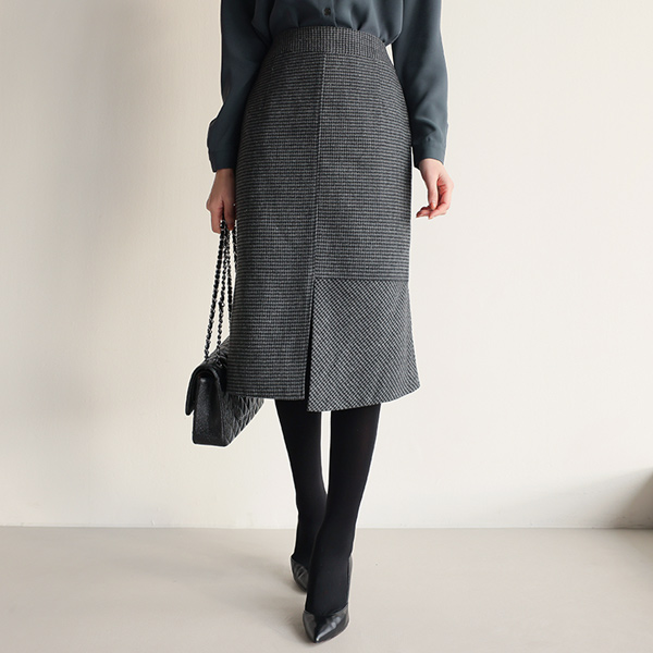 Hound Check Unbalance Mermaid Skirt