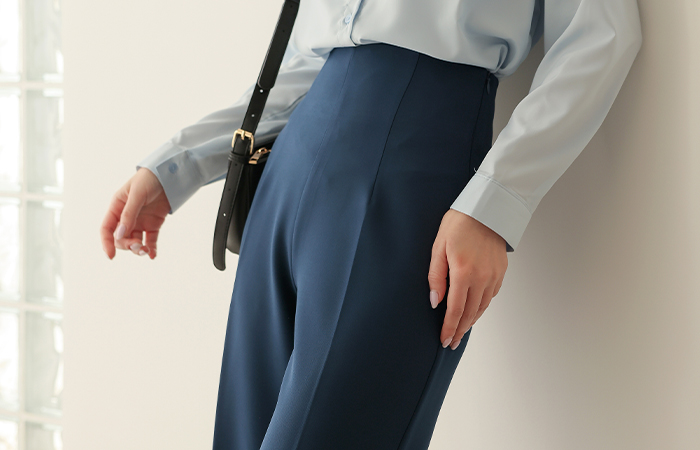 Mood High-Waist Span Wide Slacks