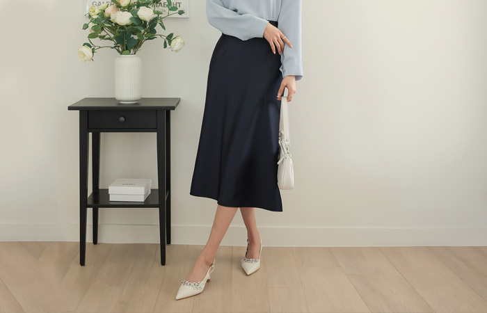 Elegance Royal Satin Skirt