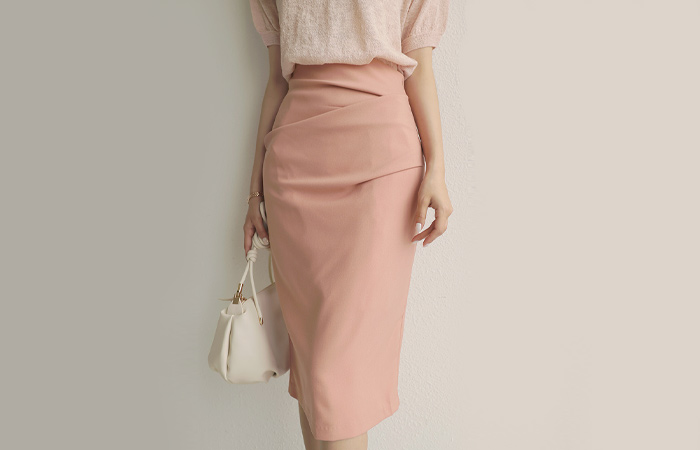 Bonita Drape Slim Fit Skirt