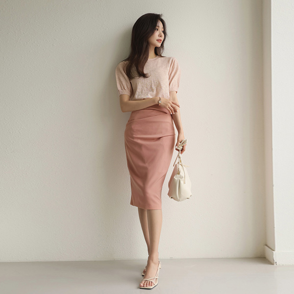 Bonita Drape Slim Fit Skirt
