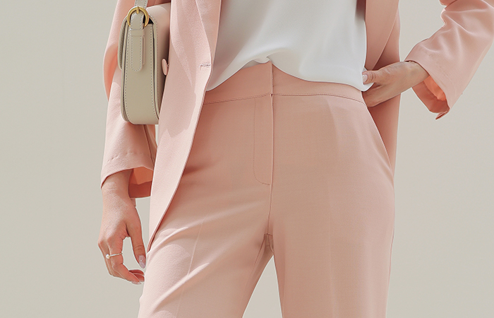 ODE Modern Style Slim Fit Cropped Set-up Slacks(Summer)