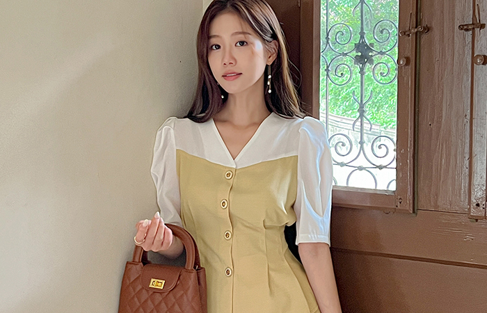 Melody Color Combination Peplum Set-up Blouse