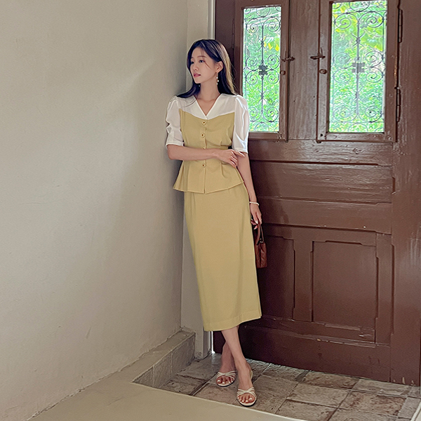 Melody Back Banding Slim Fit Set-up Skirt