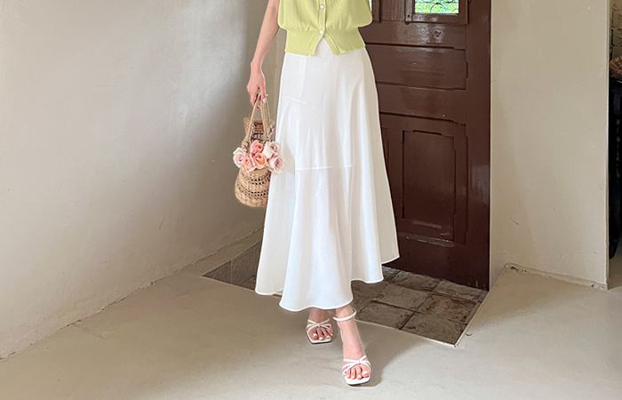 Basic Flared Long Skirt (summer)