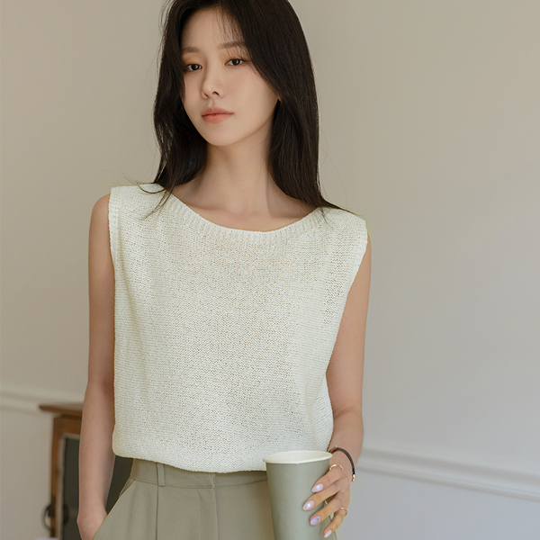 미운살 Cover Basic Sleeveless shirts Knit