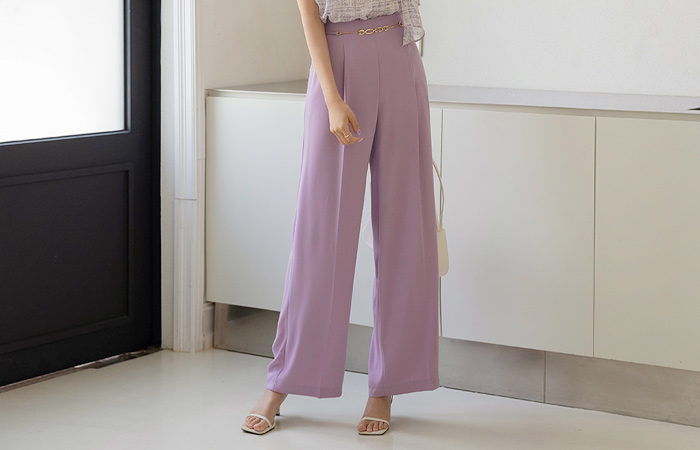 Sharon Gold Decoration wide fit Slacks