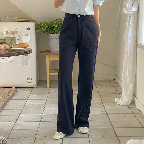 Double Pocket Daily Cotton Pants