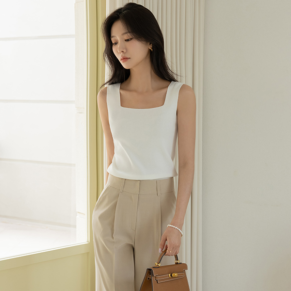 Summer Daily Two-way Knit Sleeveless shirts