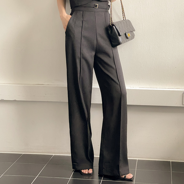 Belt Point Tweed wide fit Slacks