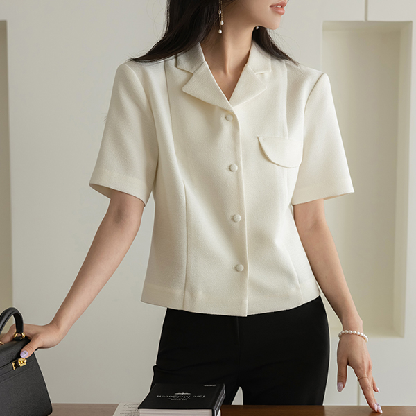 아토 Blouse Tweed Jacket