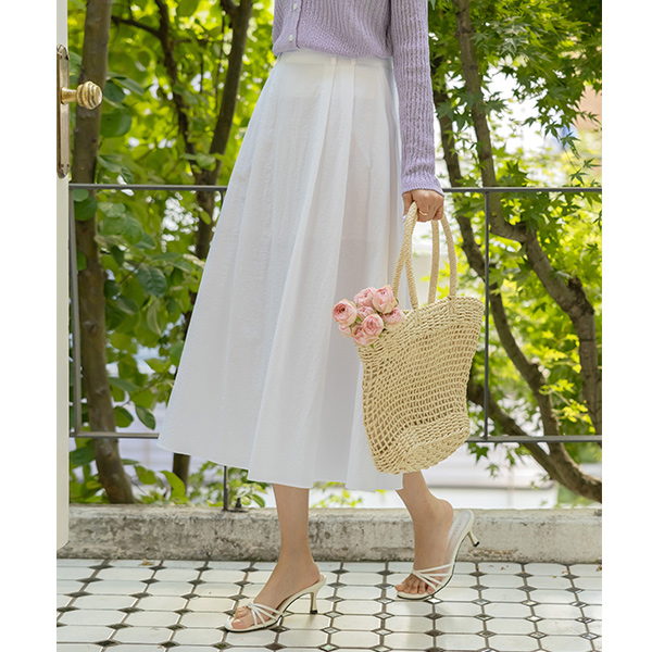 Rustlingly Flared nylon Summer Skirt