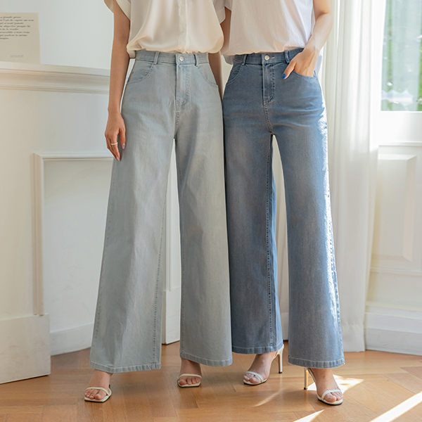 Mochi Tight Cool Denim Wide Pants