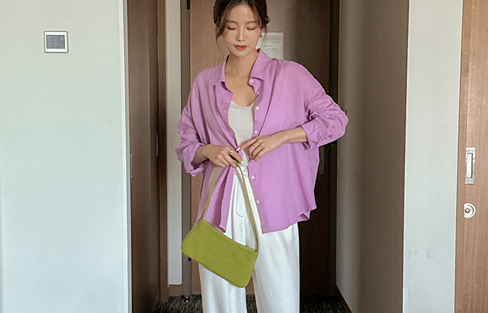 sugar Marine Color Linen Summer Shirt