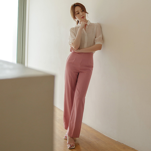Modern wide fit Side Zipper Slacks