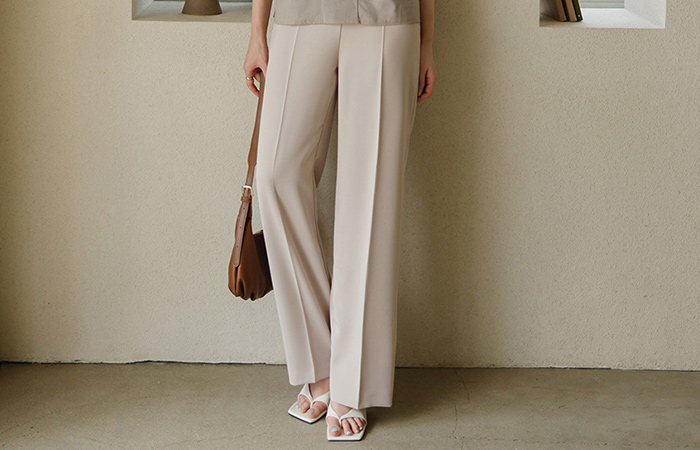 Modern wide fit Side Zipper Slacks