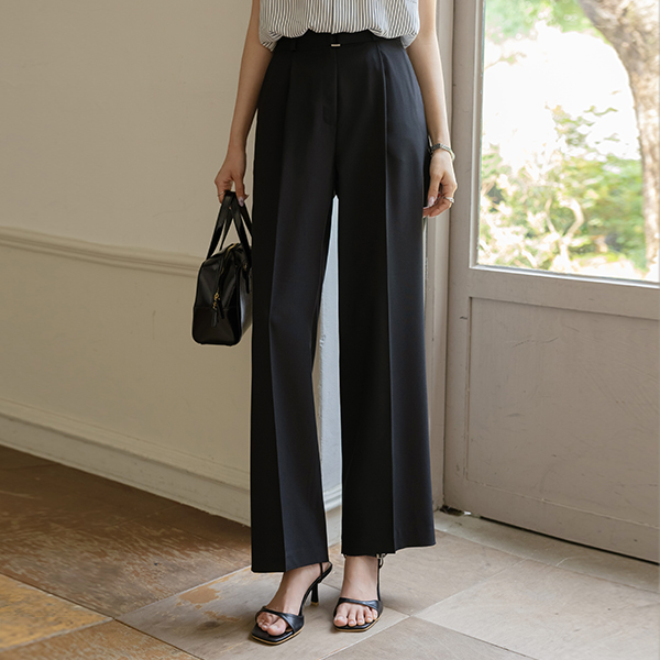 Clean Cool Span Belt Wide Slacks