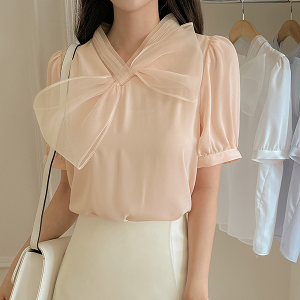Anna 왕리본 Blouse