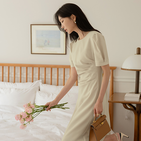 로체 Graceful Shirring Dress