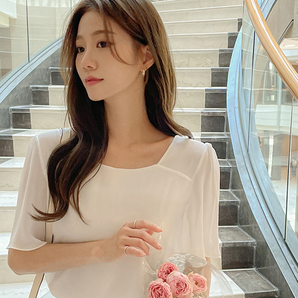 Ensemble Chiffon Sleeves Soft Blouse