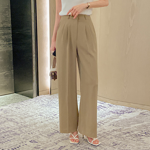 Summer Two Pintuck Wide Slacks