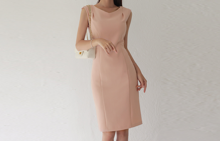 Vivid Dart Shoulder Span Sleeveless Dress Ⅲ