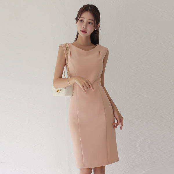 Vivid Dart Shoulder Span Sleeveless Dress Ⅲ